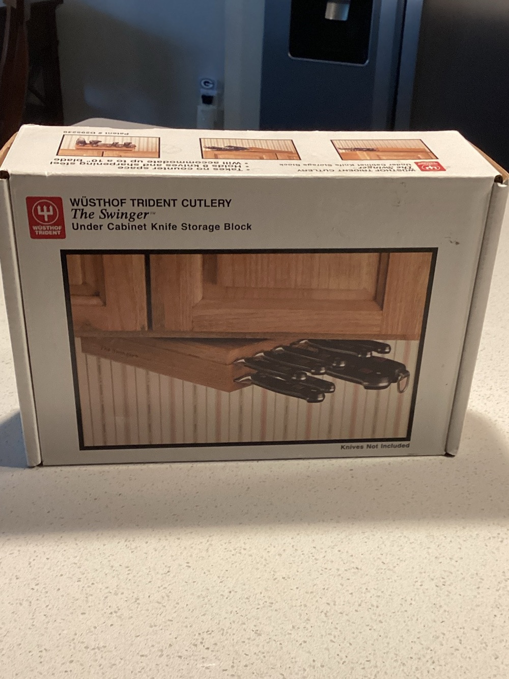 Wusthof “The Swinger" Under Cabinet Knife Storage Block - Natural Wood